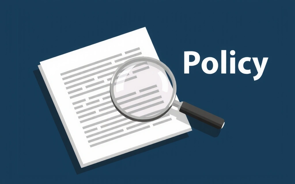 A magnifying glass hovering over a legal document, symbolizing detailed review and updates to policies