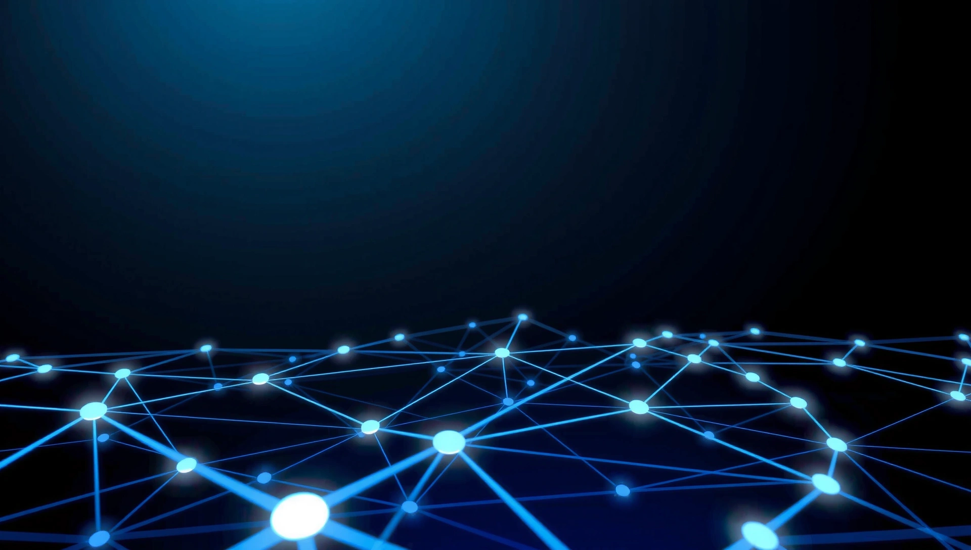 Abstract digital network connections with glowing lines and data points