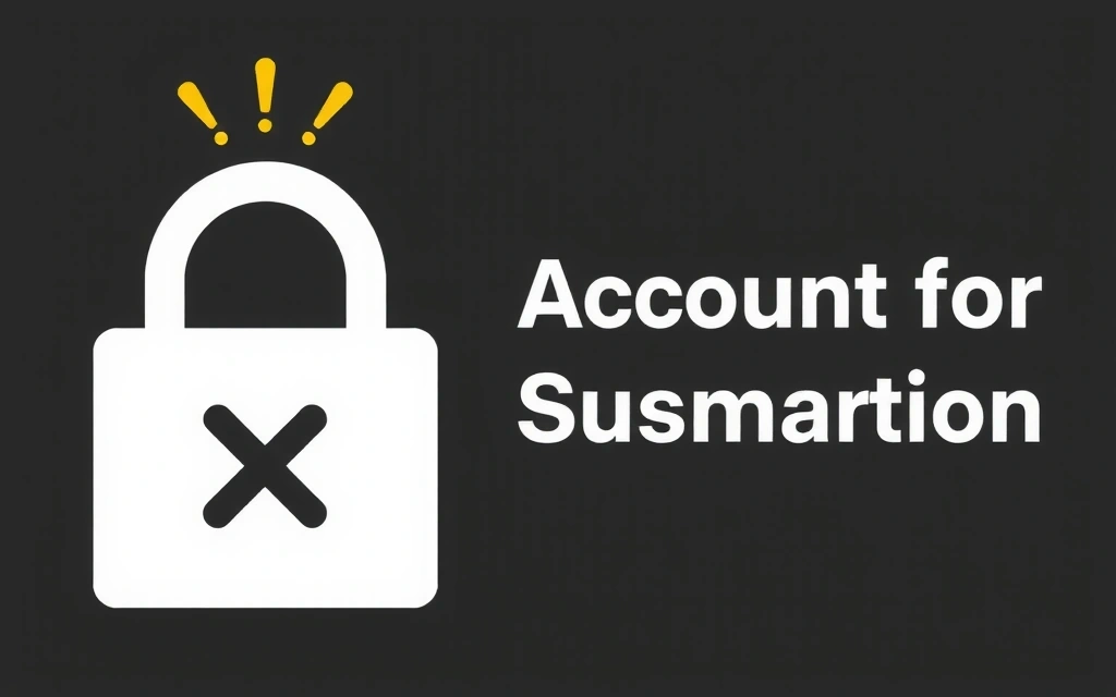 A graphic depicting a lock and an 'X' symbol, illustrating account termination or suspension for security reasons. No text on the image.